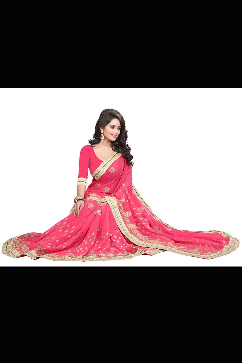 Georgette designer sarees, Technics : Woven, Pattern : Printed, Embroidered  at Best Price in Pune