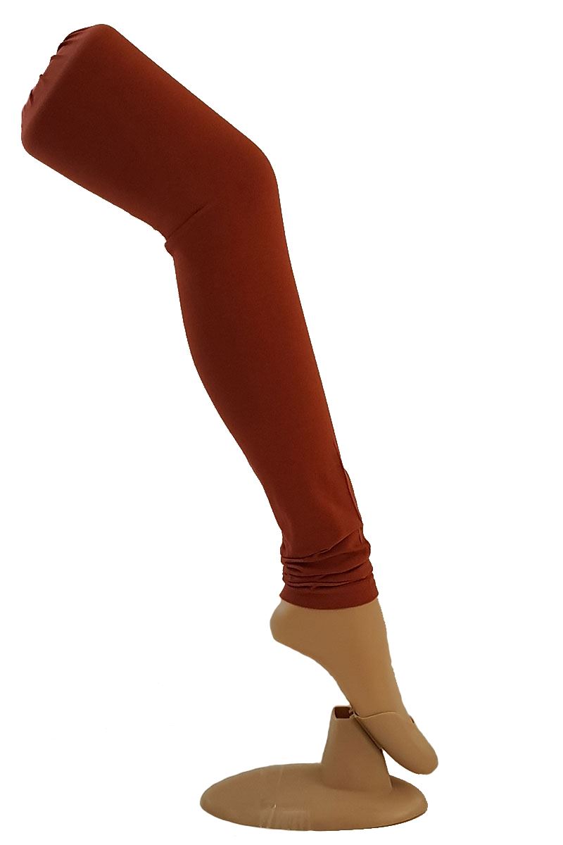 Dazzling rust color cotton leggings