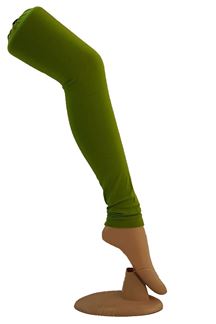 Picture of Dazzling green color cotton leggings