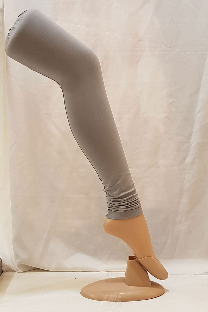 Middle grey melange Basic single-colour full-length leggings - Buy Online |  Terranova