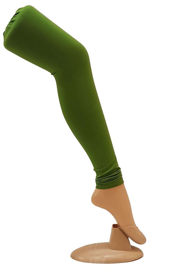 Picture of Amazing green color cotton leggings