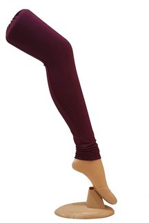 Picture of Striking wine color cotton leggings