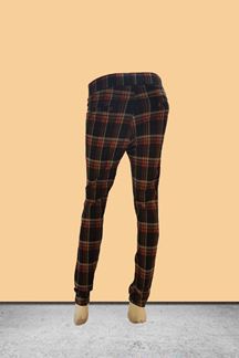 Picture of Black checkered joggers style jeggings