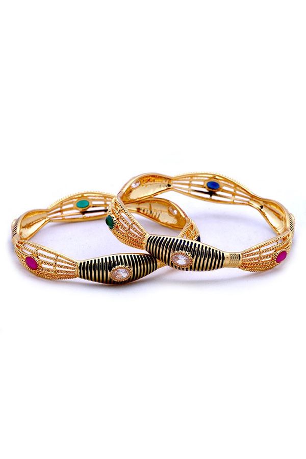 Picture of Multicolor stone studded designer bangle