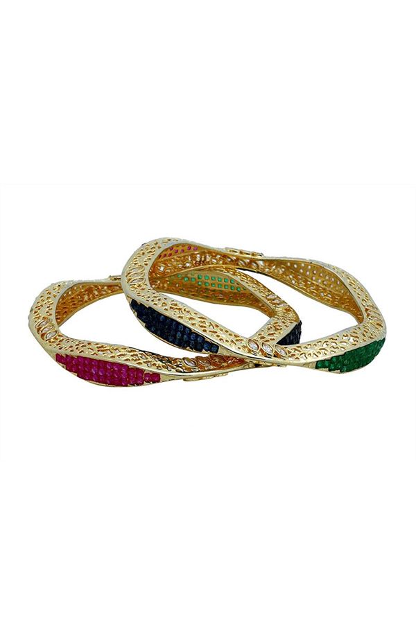 Picture of Relishing multicolor stone bangle set