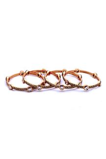 Picture of Distinctive gold plated designer bangles