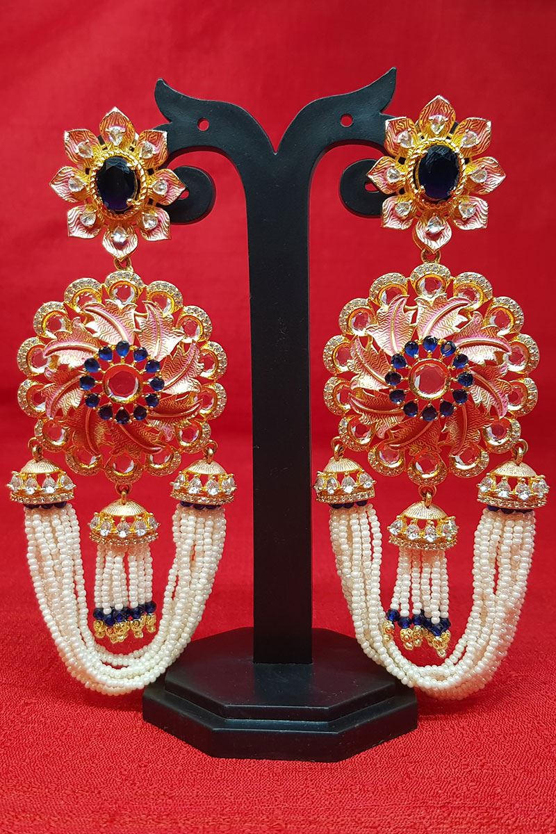 Lotus Design Swing Stud Earrings 1pair  Stud earrings Earrings Jewelry