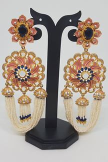 Picture of Modern Bohemain Classic Lotus Earrings.