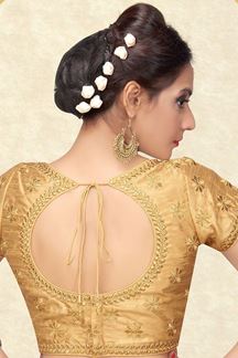 Picture of Fabulous gold designer blouse with zari