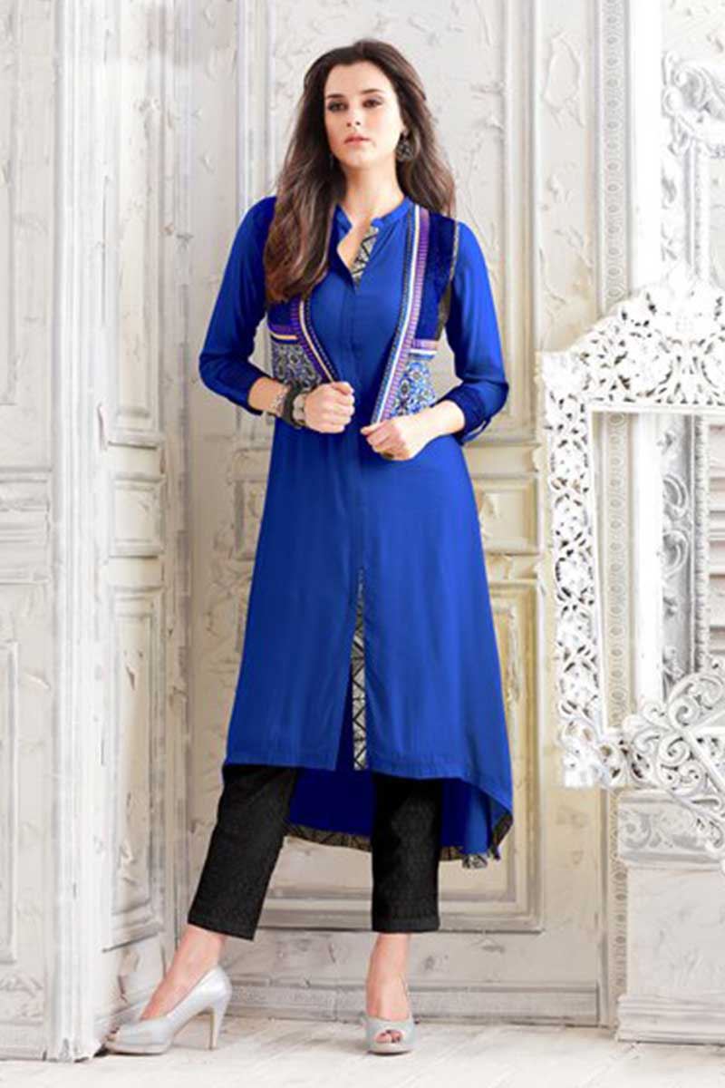 Global Desi Kurtas Kurtis and Tunics : Buy Global Desi Navy Blue Women Kurta  Online | Nykaa Fashion