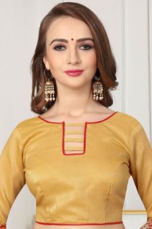 Picture of Soulful yellow designer saree with gota