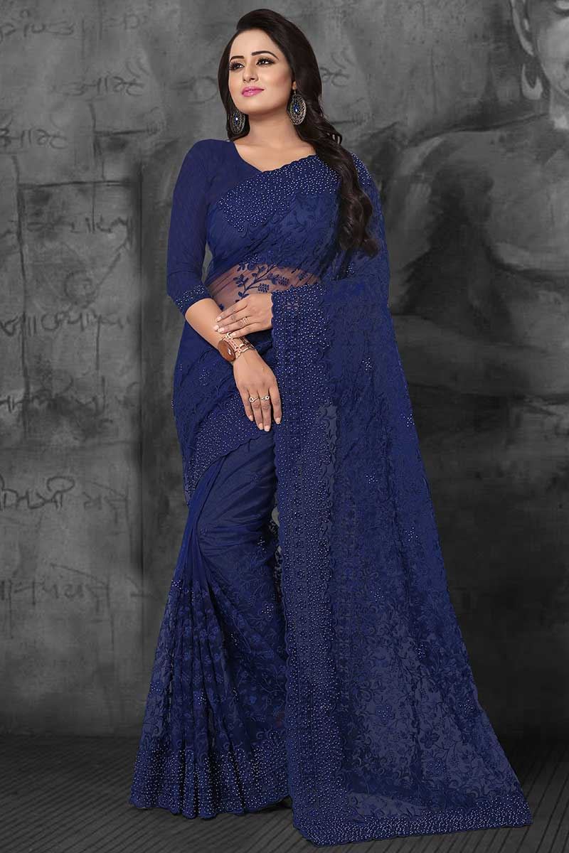 Beautiful and Gorgeous Party and Wedding Wear Designer Saree, 6 M (with  Blouse Piece)