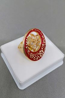 Picture of Flawless red color designer finger ring