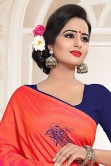 Picture of Blooming Gajari Colored Festive Wear Zoya Silk Saree