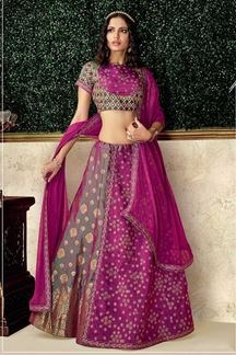Picture of Celebrate The Majestic Pink Colored Embroidery Lehenga Choli