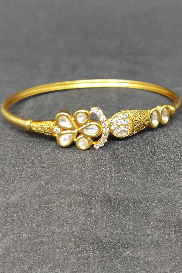 Picture of Fascinating Stone Work Golden Designer Bracelet