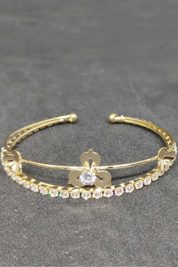 Pave 1.05 Cts Round Brilliant Cut Diamonds Bangle Bracelet In 585 Fine 14K  Gold | eBay