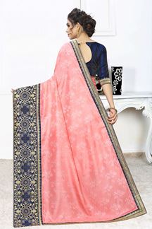 Picture of Light Gajari Jacquard Silk Saree