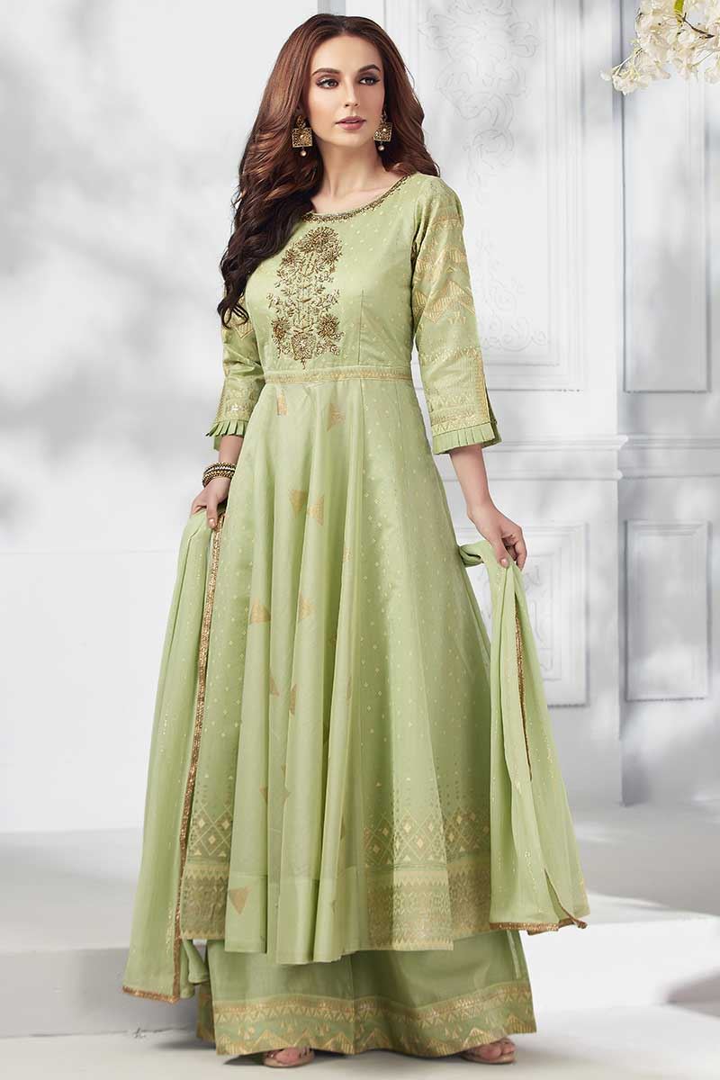 anarkali frock with palazzo