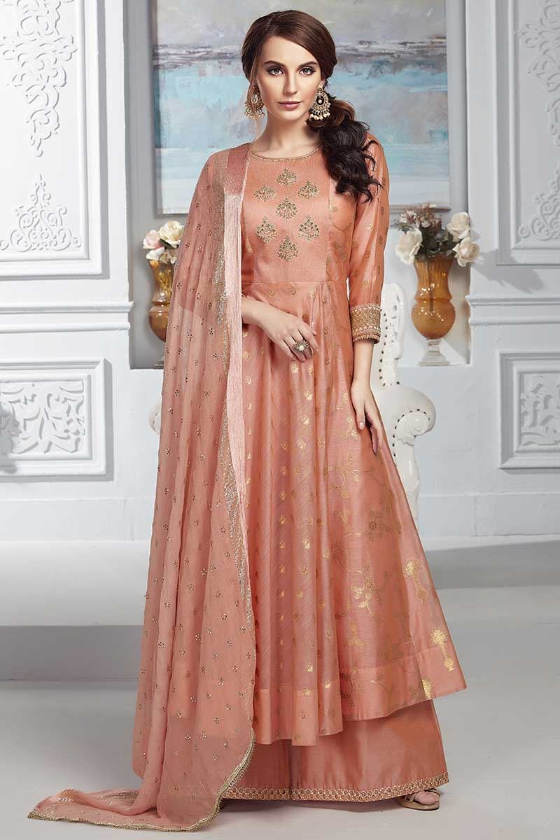 anarkali dress with plazo