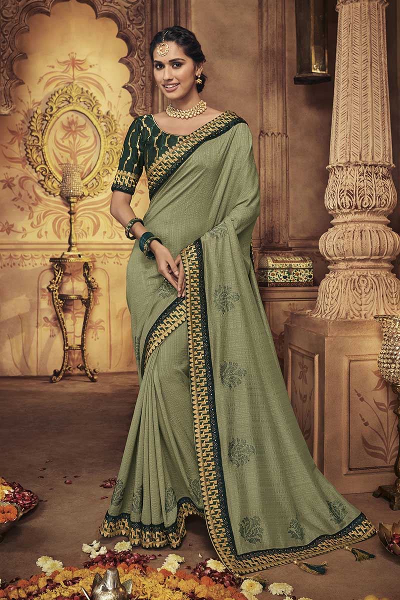 latest party wear silk saree