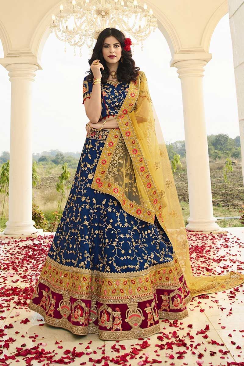yellow bridal lehenga