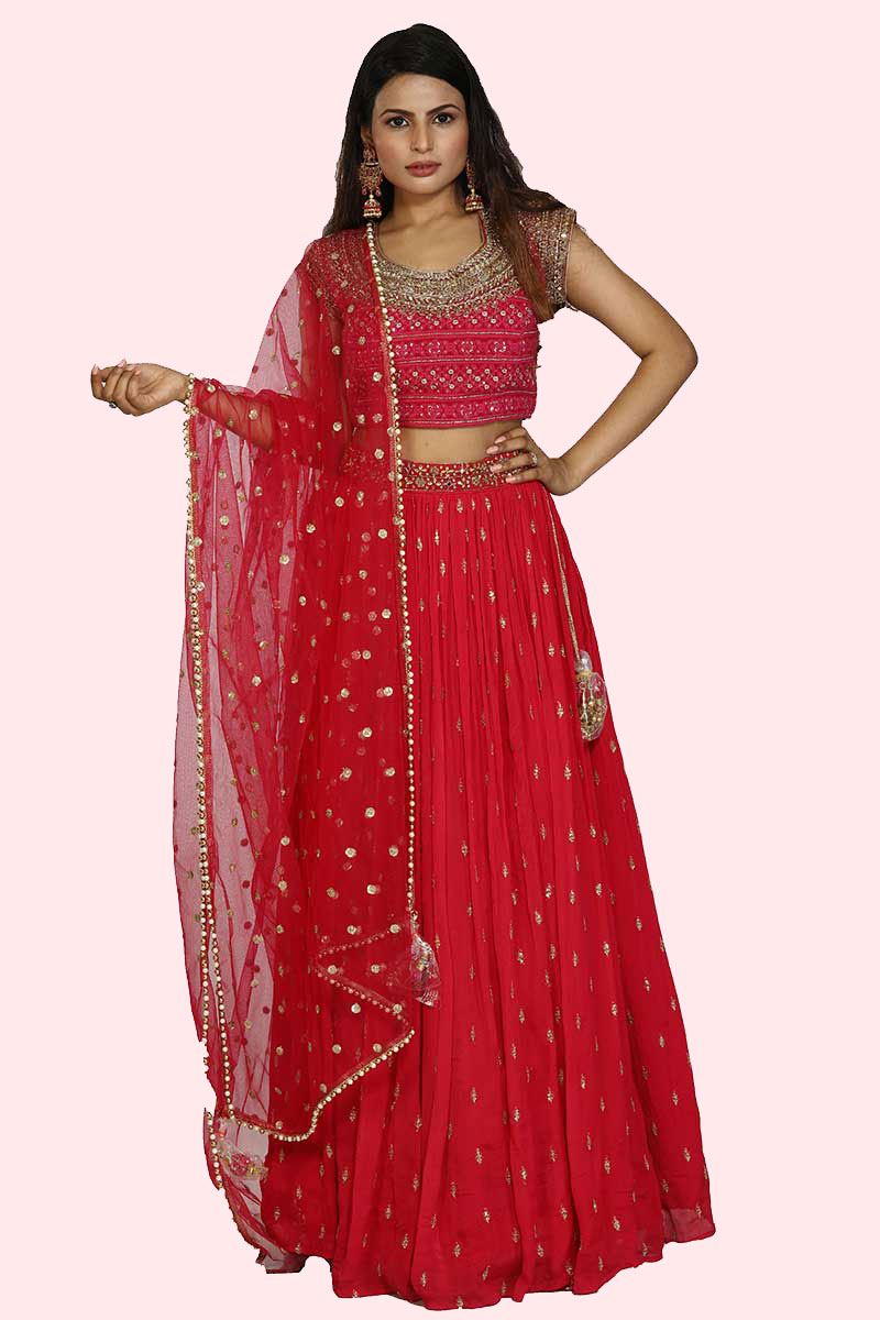 chiffon lehengas