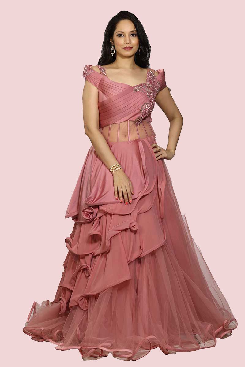 onion pink gown
