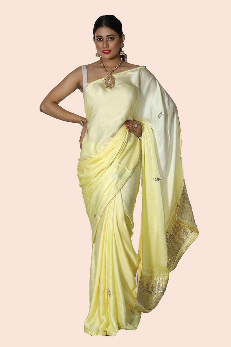 party wear satin sarees