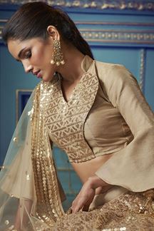 Picture of Stunning Dusky beige colored lehenga choli