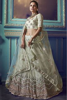 Picture of Stunning Green colored lehenga choli