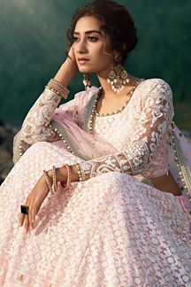 Picture of Designer Fancy Pink Color Lehenga Choli