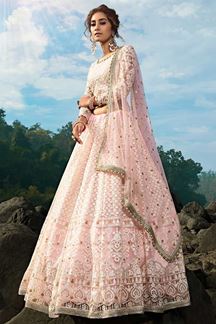 Picture of Designer Fancy Pink Color Lehenga Choli