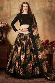 Picture of Sizzling Black Colored Lehenga Choli