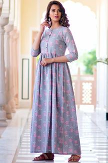Picture of Fantastic lavender Colored Partywear Printed Kurti