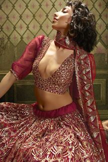 Picture of Trendy  Maroon Colored Lehenga Choli