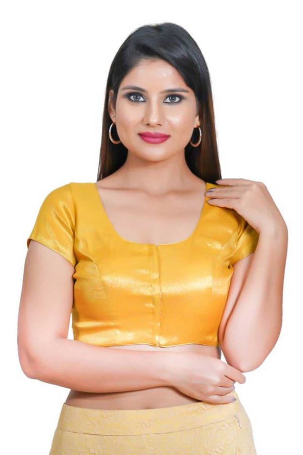 Picture of Vibrant Yellow Colored Readymade Blouse