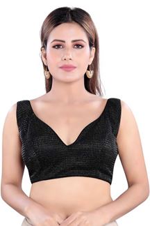 Picture of Designer Black Colored Readymade Blouse