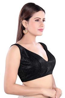 Picture of Designer Black Colored Readymade Blouse