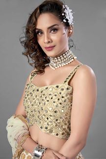 Picture of Amazing White Colored Designer Lehenga Choli