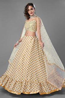 Picture of Amazing White Colored Designer Lehenga Choli