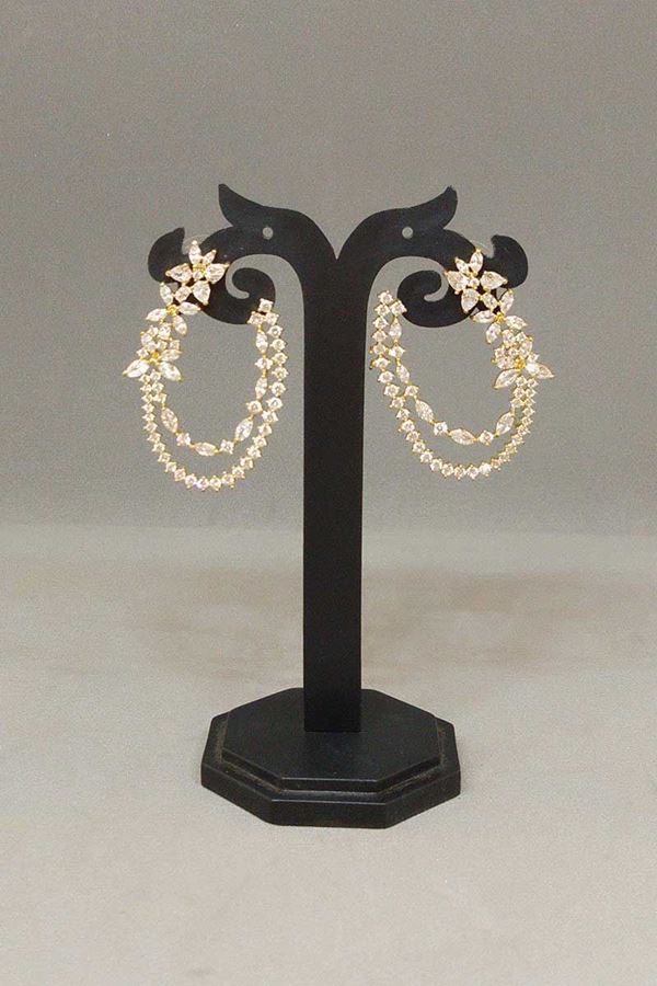 Picture of Regal stone worked designer earrings