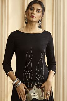 Picture of Black Colored designer kurti