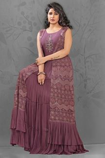 Picture of Compromising Purple Colored Designer Kurti