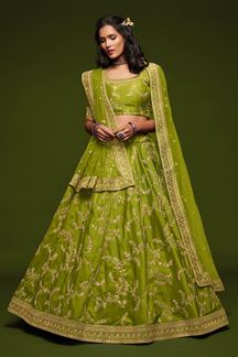 Picture of Designer Green Colored Traditional Lehenga choli