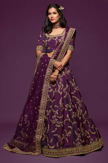 Picture of Designer Purple Colored Traditional Lehenga choli