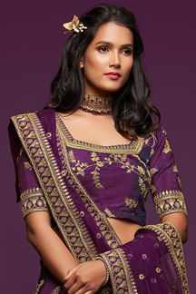 Picture of Designer Purple Colored Traditional Lehenga choli