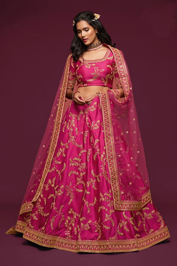 Picture of Designer Pink Colored Traditional Lehenga choli