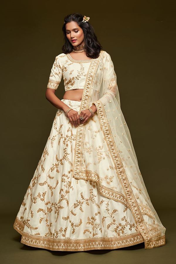 Picture of Designer White Colored Traditional Lehenga choli