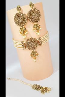 Picture of Beautiful Choker Necklace Set With Earring For Women & Girls